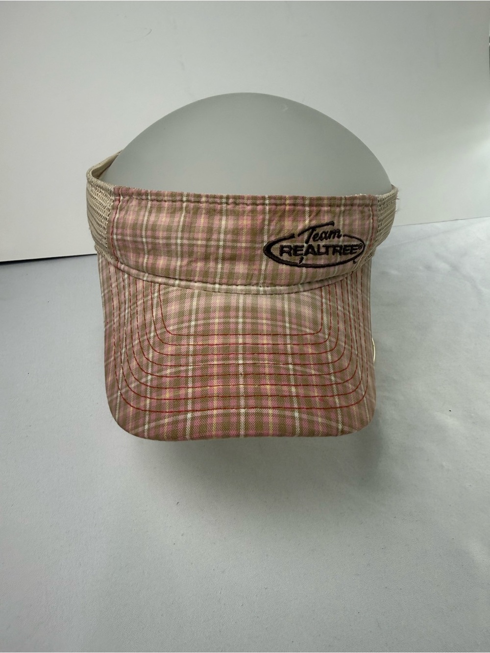 Signatures Team Realtree Plaid Visor - Pink and Tan